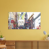 オールドケベックシティウォーターカラープリント#1 キャンバスプリント (インサイチュ (リビング))