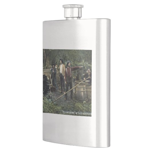 オールドケンタッキー州のムーンシャインヴィンテージ フラスク (左)
