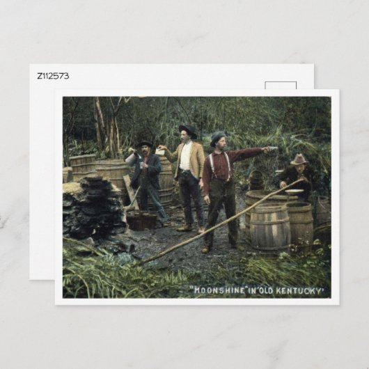 オールドケンタッキー州のムーンシャインヴィンテージ ポストカード (正面/裏面)