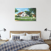 オールドケープコッドホームのビュー キャンバスプリント (インサイチュ (寝室))