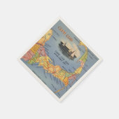 オールドケープコッドマサチューセッツの地図 スタンダードカクテルナプキン (角)