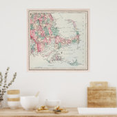 オールドケープコッドMAの地図(1878) ポスター (キッチン)