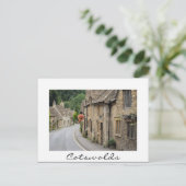 オールドコテージズインキャッスルコムベホワイト文字ハガキ ポストカード (スタンド正面)