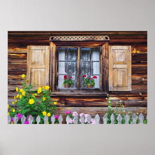 オールドコテージ窓 ポスター (正面)