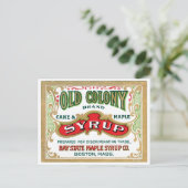 オールドコロニーケイン&メープルシロップVintage Ad ポストカード (スタンド正面)