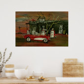 オールドコンバーチブルスティングレイコルベットプリント ポスター (キッチン)