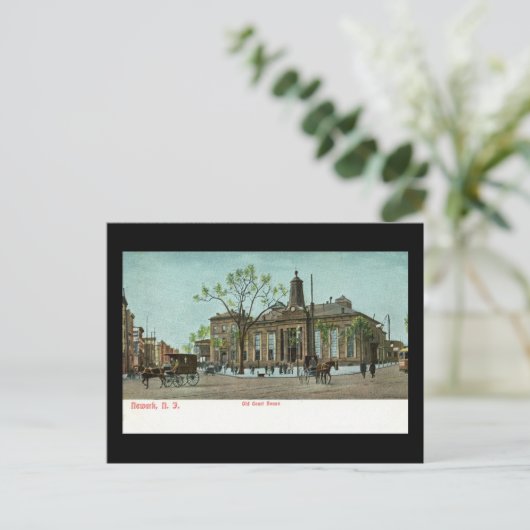 オールドコートハウス,ニューアーク, NJ c1910ヴィンテージ ポストカード (スタンド正面)