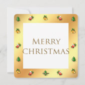 オールドゴールドの背景, クリスマスの魔法 ホリデーカード (裏面)