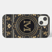 オールドゴールド モノグラム iPhoneケース (裏面横)