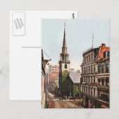 オールドサウスチャーチボストン1900ヴィンテージ ポストカード (正面/裏面)