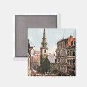 オールドサウスチャーチボストン1900 -ヴィンテージ マグネット (正面/裏面)