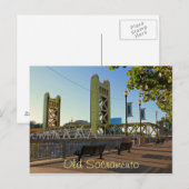 オールドサクラメントタワーブリッジハガキ ポストカード (正面/裏面)