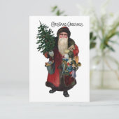 オールドサファッションドンタクロースホリデークリスマスパーティー 招待状 (スタンド正面)