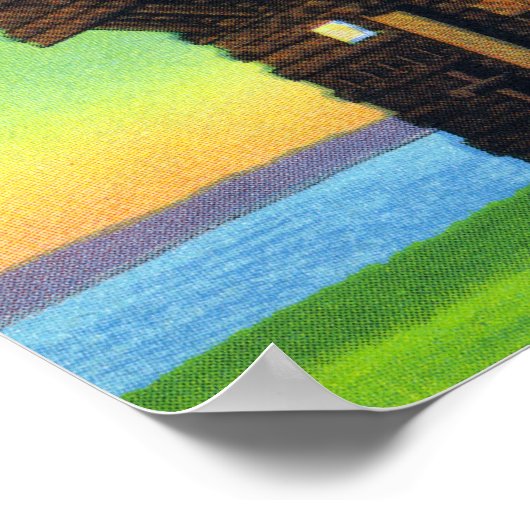 オールドサラトガバトルットブロックハウスエクステリア ポスター (角)