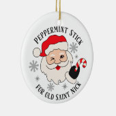 オールドサンニックのためのペパーミントスティック セラミックオーナメント (右)