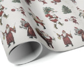 オールドサンファッションドタクリスマスラッピング紙 ラッピングペーパー (ロールコーナー)