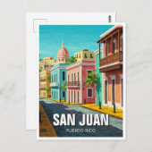 オールドサンファンプエルトリコトラベル ポストカード (正面/裏面)