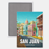 オールドサンファンプエルトリコトラベル マグネット (正面/裏面)