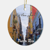 オールドサンファンプエルトリコハウスカラフルズ セラミックオーナメント (左)