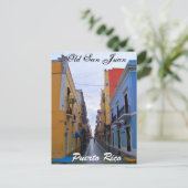 オールドサンファンプエルトリコハガキカラフルハウス ポストカード (スタンド正面)