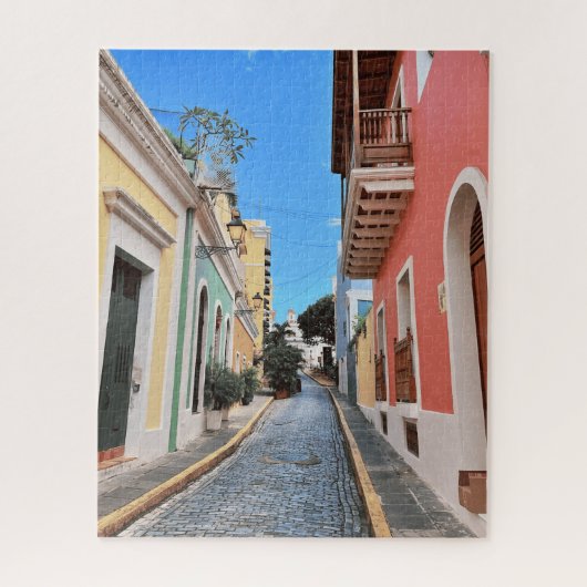 オールドサンフアンカラフル通り旅行写真 ジグソーパズル (縦)