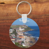 オールドサンフアン、プエルトリコ海岸線 キーホルダー (正面)