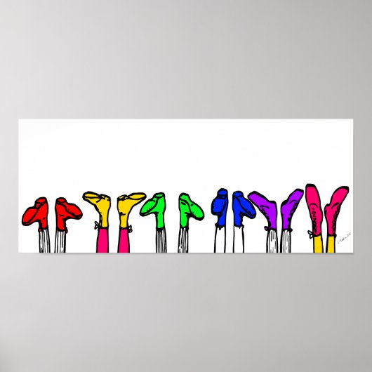 オールドシカラフルューファッションドズスケッチ ポスター (正面)