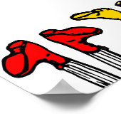 オールドシカラフルューファッションドズスケッチ ポスター (角)