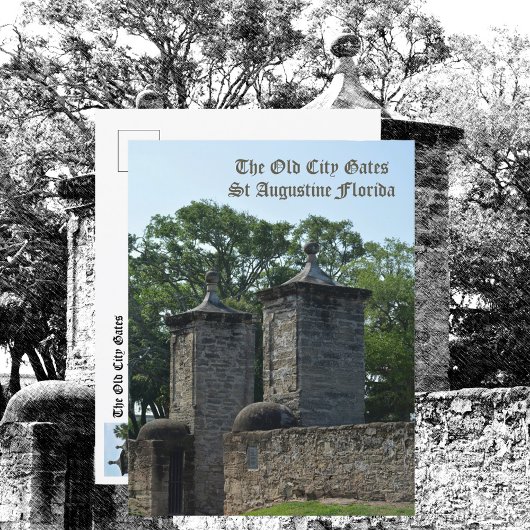 オールドシティゲイツヒストリックセントオーガスティンFL ポストカード