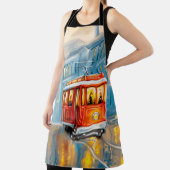 オールドシティトラム油彩画 エプロン (インサイチュ)
