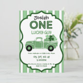 オールドシャムロックトラックファースト誕生日招待状 招待状 (スタンド正面)