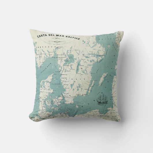 オールドシーチャート装飾用クッション クッション (正面)