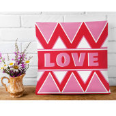 オールドジオメトリック愛バレンタインデーのギフト文字 クッション