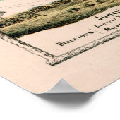 オールドジャンクションシティカンザスの地図(1870)ヴィンテージKS ポスター (角)