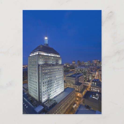 オールドジョンハンコック建物とボストン ポストカード (正面)