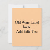 オールドジンジャーワインラベル編集文字 招待状 (裏面)