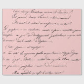 オールドスクリプトパリマウヴ薄紫赤面ピンク王室の ラッピングペーパー (フラット)