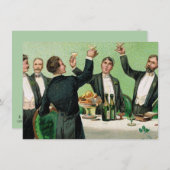 オールドスクールな独身パーティ 招待状 (正面/裏面)