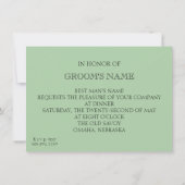 オールドスクールな独身パーティ 招待状 (裏面)