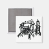 オールドスクールのロゴホワイトマグネット マグネット (正面/裏面)