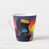 オールドスクールアーケード カフェラテマグ (左アングル)