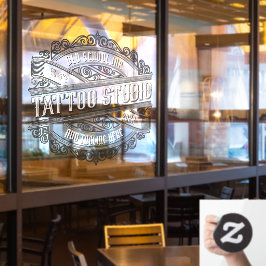 オールドスクールインクタトゥーショップビジネスをカスタマイズする ウィンドウサイン