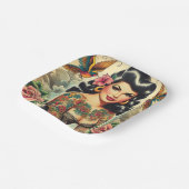 オールドスクールインク付き女 ペーパープレート (傾斜あり)