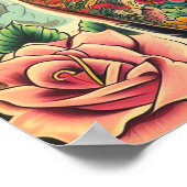 オールドスクールインク付き女 ポスター (角)