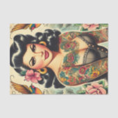 オールドスクールインク付き女 薄葉紙 (正面)