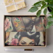 オールドスクールインク付き女 薄葉紙 (ギフト)