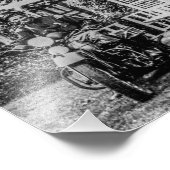 オールドスクールオートバイコプスヴィンテージ フォトプリント            (角)