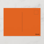 オールドスクールカボチャスパイスオレンジカ無地のラー ポストカード (裏面)