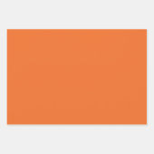 オールドスクールカボチャスパイスオレンジカ無地のラー ラッピングペーパーシート (正面2)