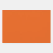 オールドスクールカボチャスパイスオレンジカ無地のラー ラッピングペーパーシート (正面3)